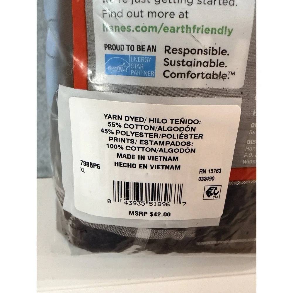 Hanes Ultimate Tagless Boxers - No Gap Fly - Men's XL